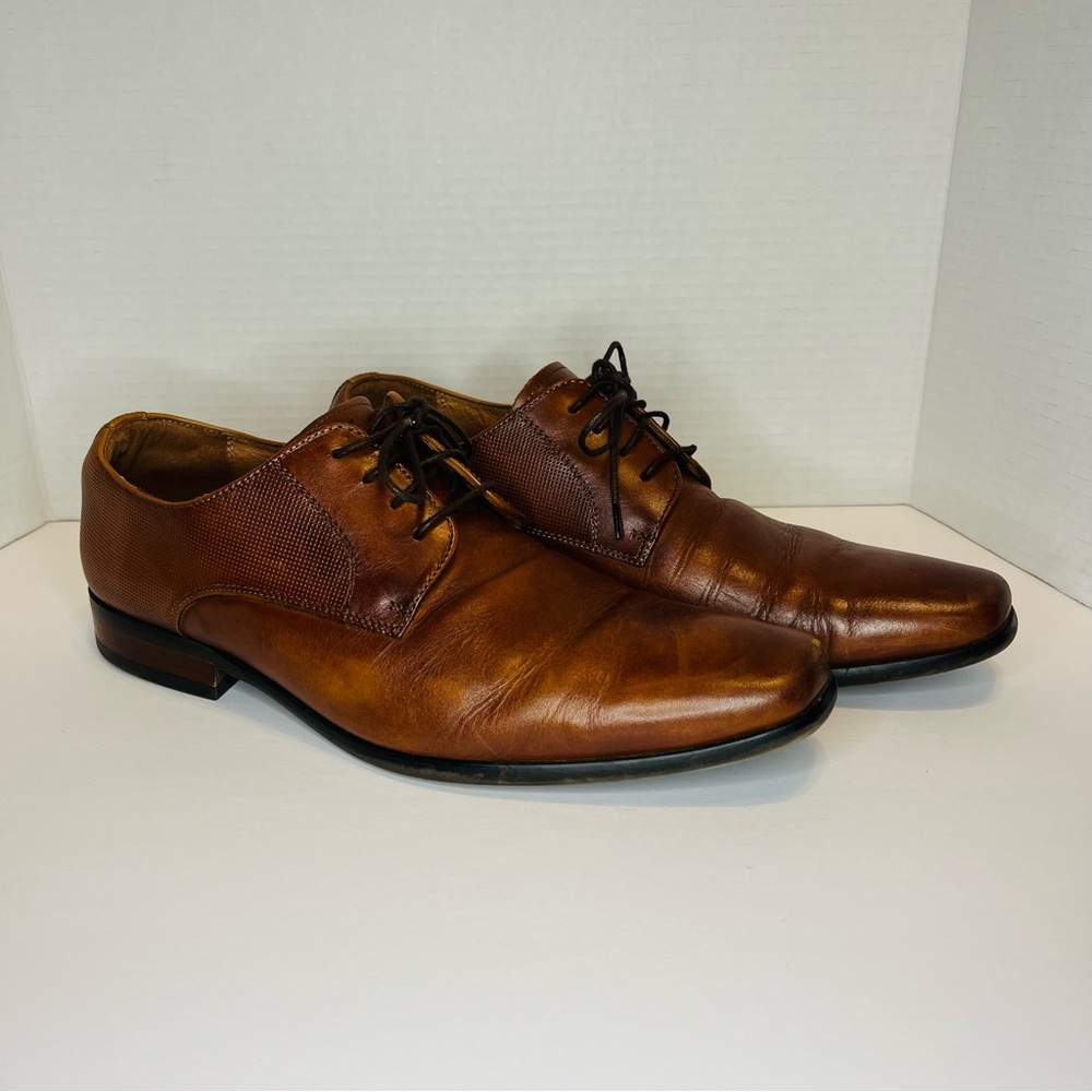Florsheim Shoes Men Size 9DPostino Plain Toe Oxford Cognac Leather 15150-221